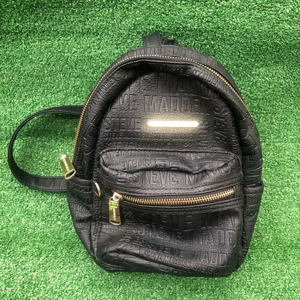 Steve Madden Black Mini Backpack Purse
